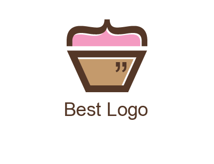 abstract cupcake food logo