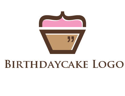 abstract cupcake food logo
