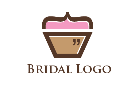 abstract cupcake food logo