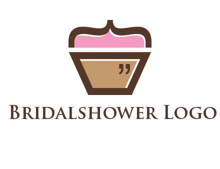 abstract cupcake food logo