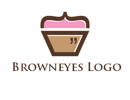 abstract cupcake food logo