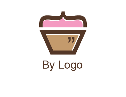 abstract cupcake food logo