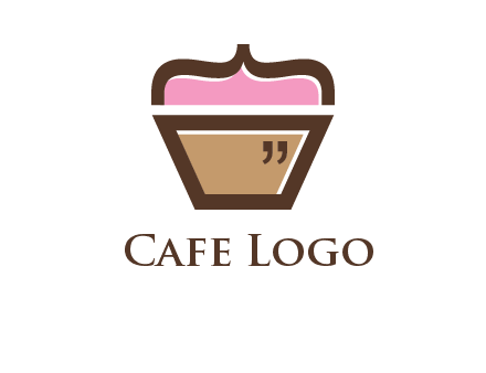 abstract cupcake food logo