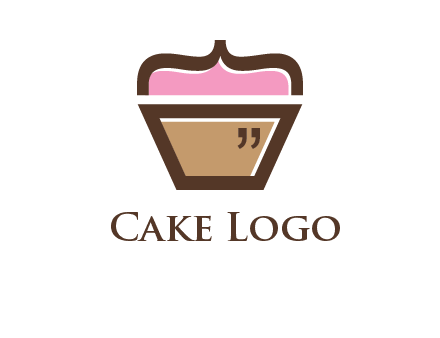 abstract cupcake food logo