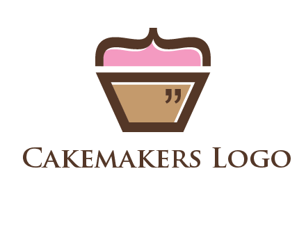 abstract cupcake food logo