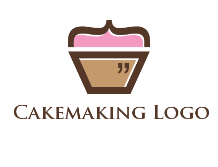 abstract cupcake food logo