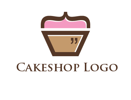 abstract cupcake food logo