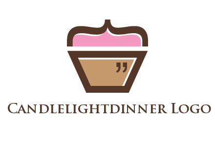 abstract cupcake food logo