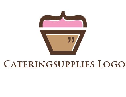 abstract cupcake food logo