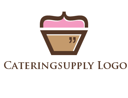 abstract cupcake food logo