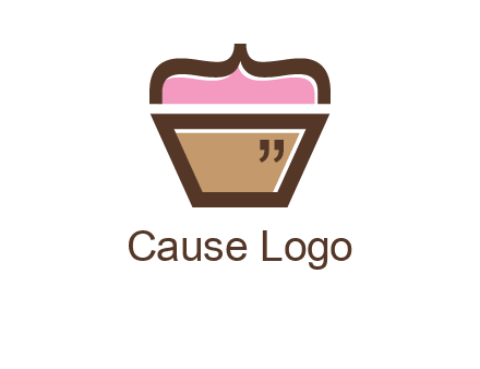abstract cupcake food logo
