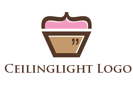 abstract cupcake food logo