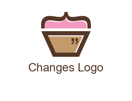 abstract cupcake food logo