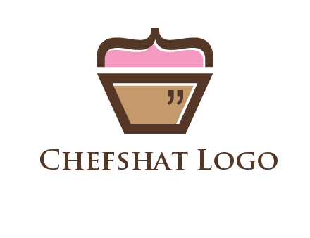 abstract cupcake food logo