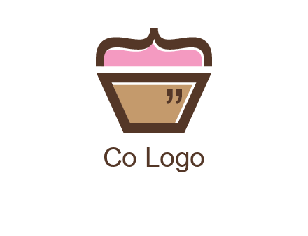abstract cupcake food logo
