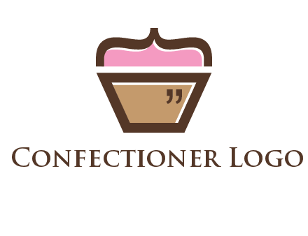 abstract cupcake food logo