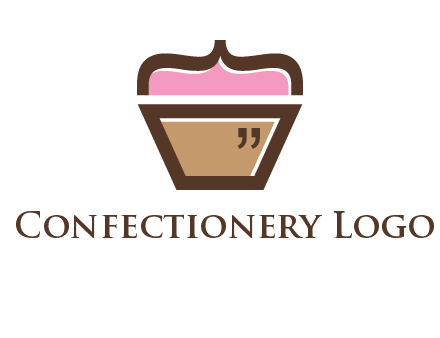 abstract cupcake food logo