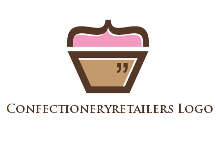 abstract cupcake food logo