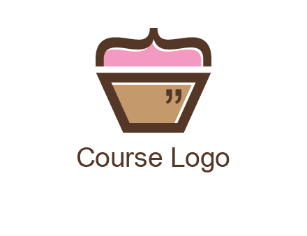 abstract cupcake food logo
