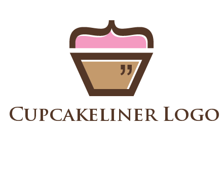 abstract cupcake food logo