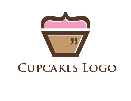 abstract cupcake food logo