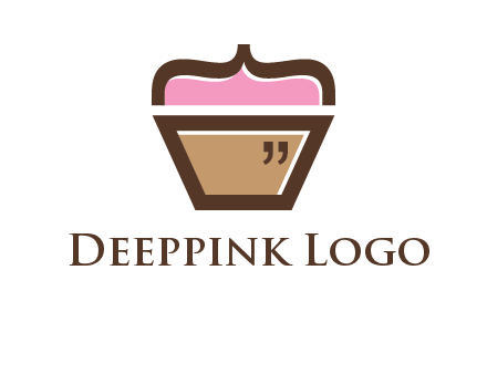 abstract cupcake food logo