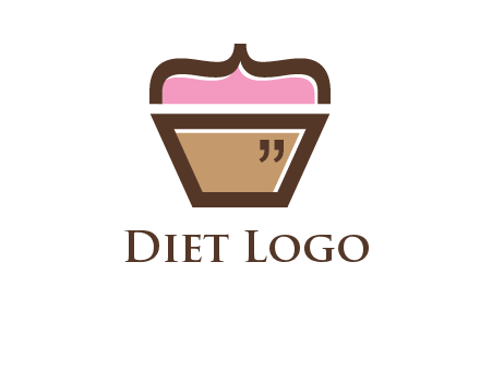 abstract cupcake food logo