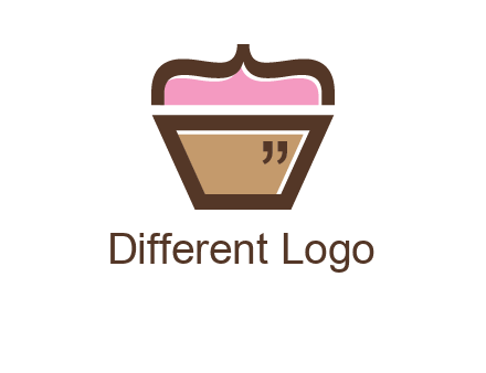 abstract cupcake food logo