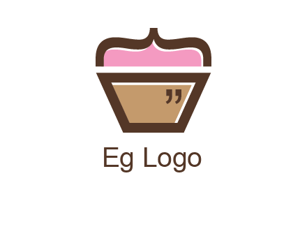 abstract cupcake food logo