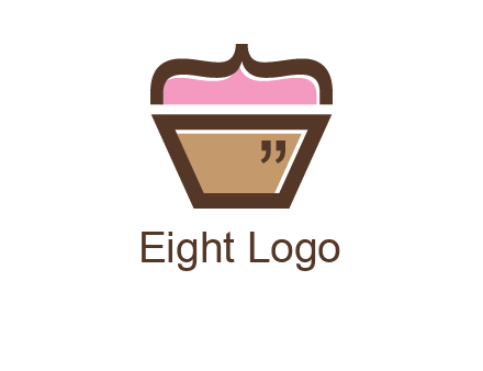 abstract cupcake food logo