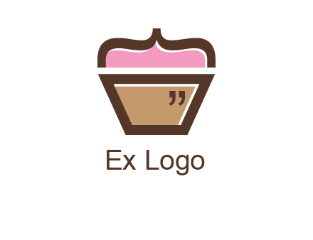 abstract cupcake food logo