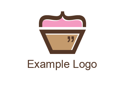 abstract cupcake food logo