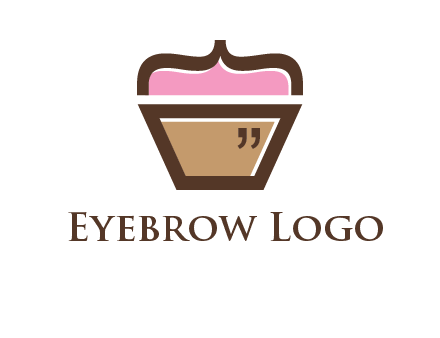 abstract cupcake food logo