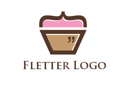 abstract cupcake food logo