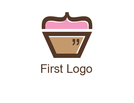 abstract cupcake food logo