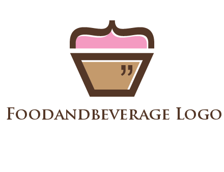 abstract cupcake food logo