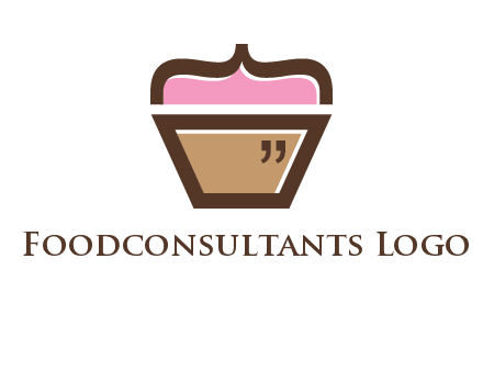 abstract cupcake food logo