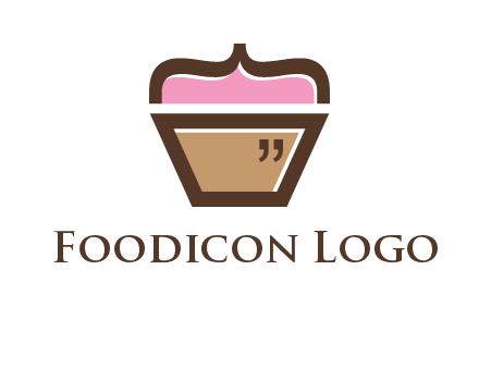 abstract cupcake food logo