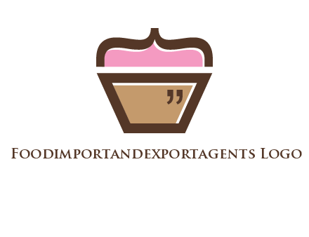 abstract cupcake food logo