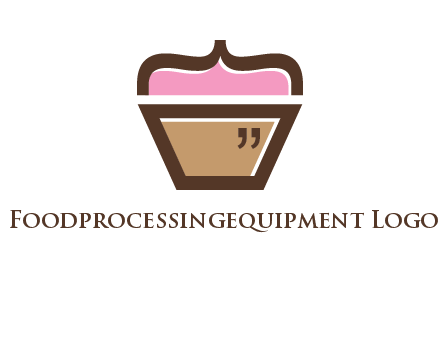 abstract cupcake food logo