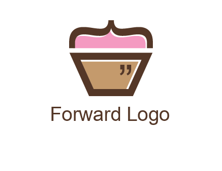 abstract cupcake food logo