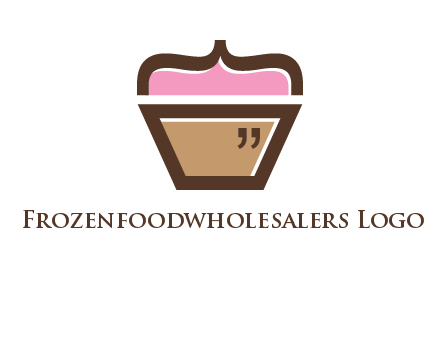 abstract cupcake food logo
