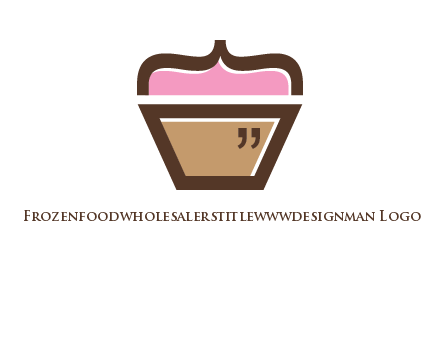 abstract cupcake food logo