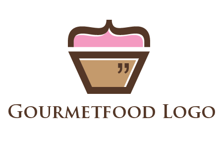 abstract cupcake food logo