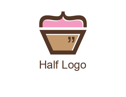 abstract cupcake food logo