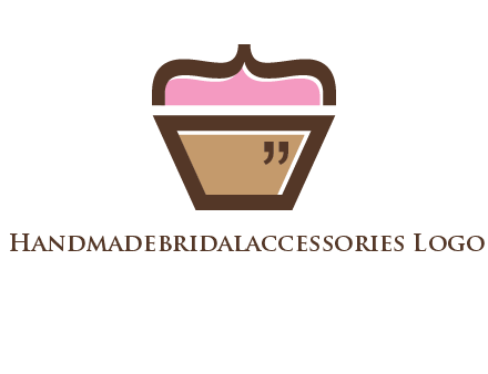 abstract cupcake food logo