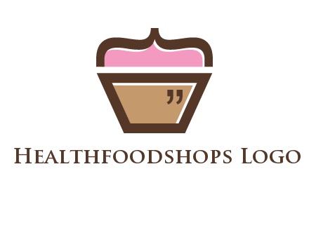 abstract cupcake food logo