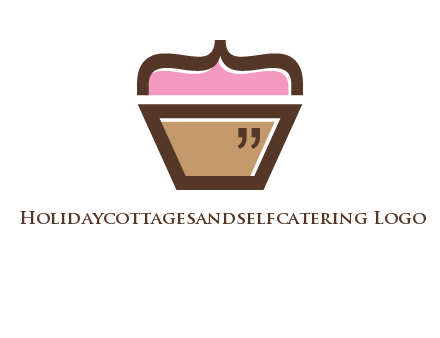 abstract cupcake food logo