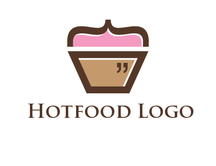abstract cupcake food logo