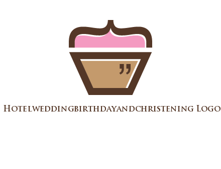 abstract cupcake food logo